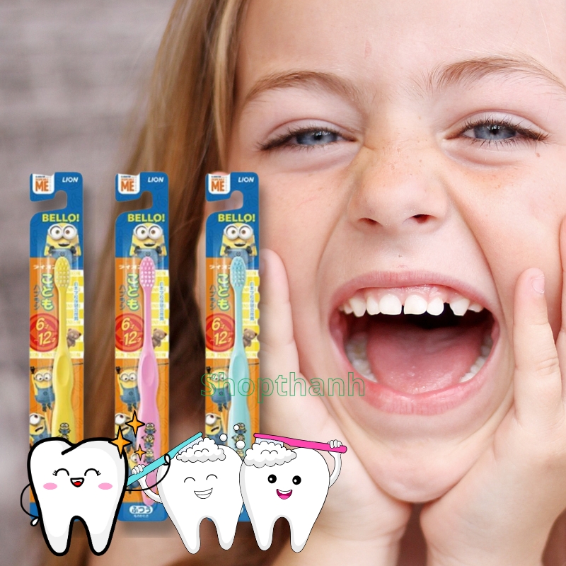 Bàn chải Lion Hình Minion Cho Trẻ Từ 6-12 tuổi - Nhật Bản.