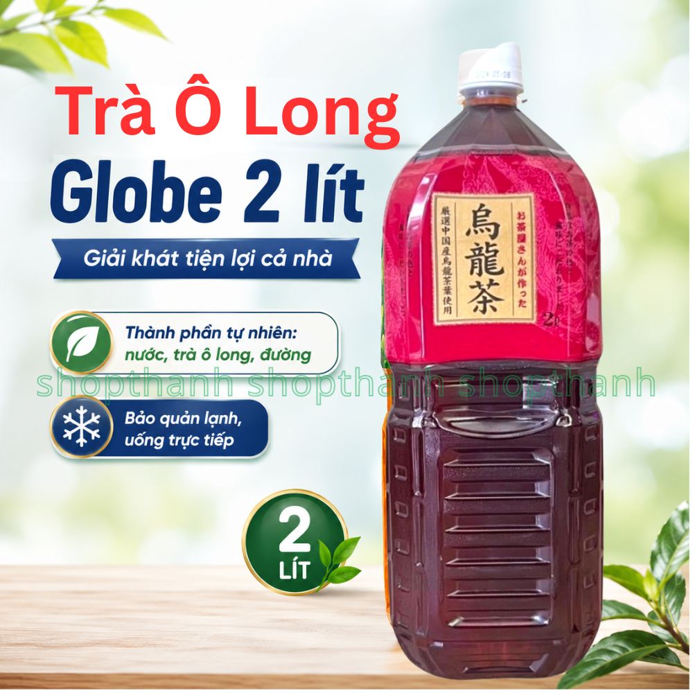 Trà Ô Long 2 Lít Chai Nhựa Globe Giải Khát Dịu Mát Dung Tích Lớn Phù Hợp Gia Đình Và Nhóm