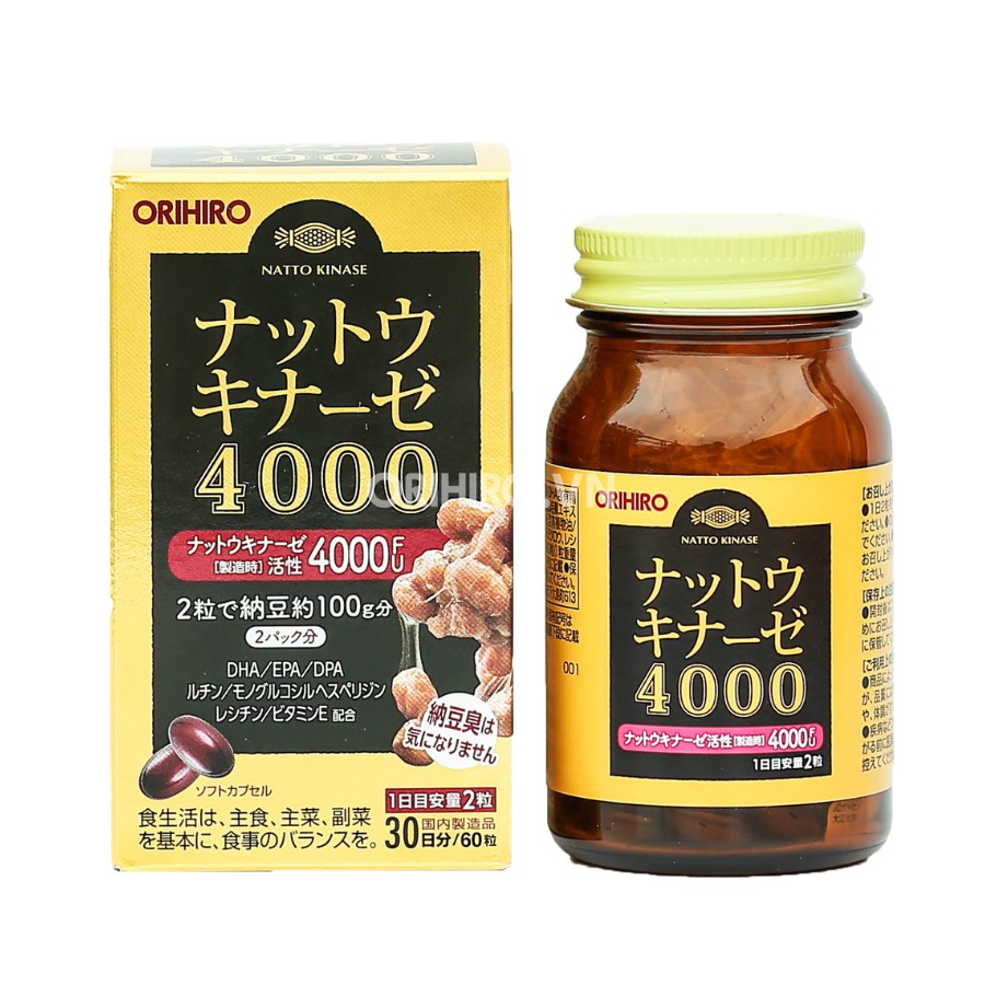 Viên Uống Hỗ Trợ Chống Đột Quỵ Orihiro Natto Kinase