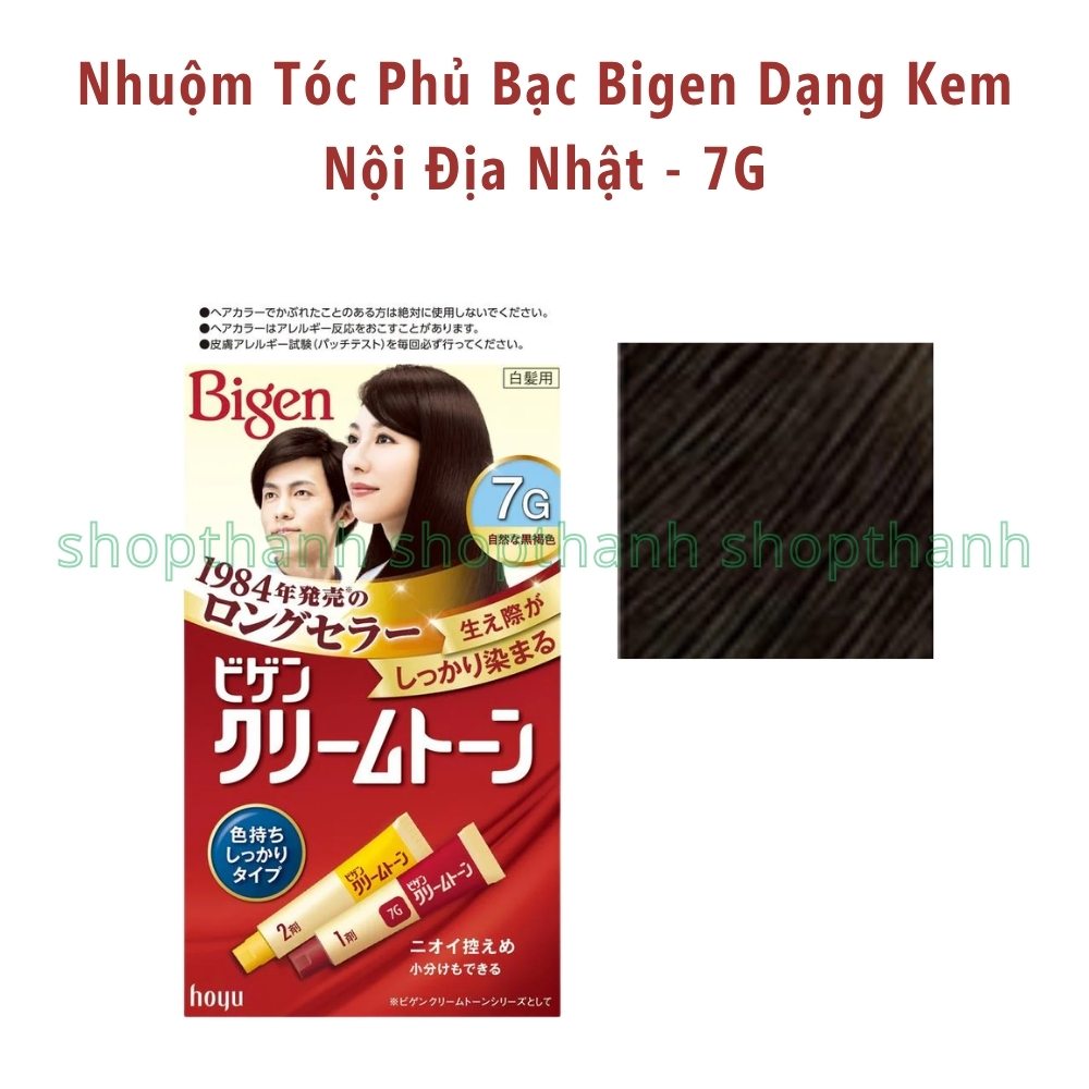Nhuộm Tóc Phủ Bạc Dạng Kem Bigen Cream Color Nhật Bản – Che Phủ Tóc Bạc Tự Nhiên, Không Amoniac, Dưỡng Mượt Cho Người Trung Niên