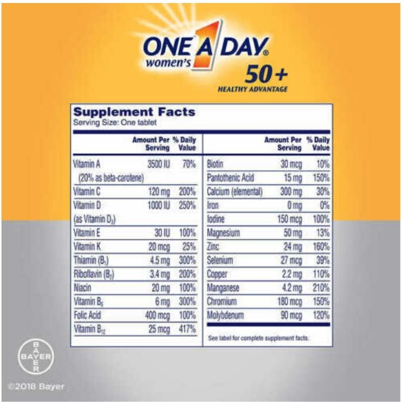 Viên Uống One A Day Women’s 50+ Multivitamin  - 300 Viên