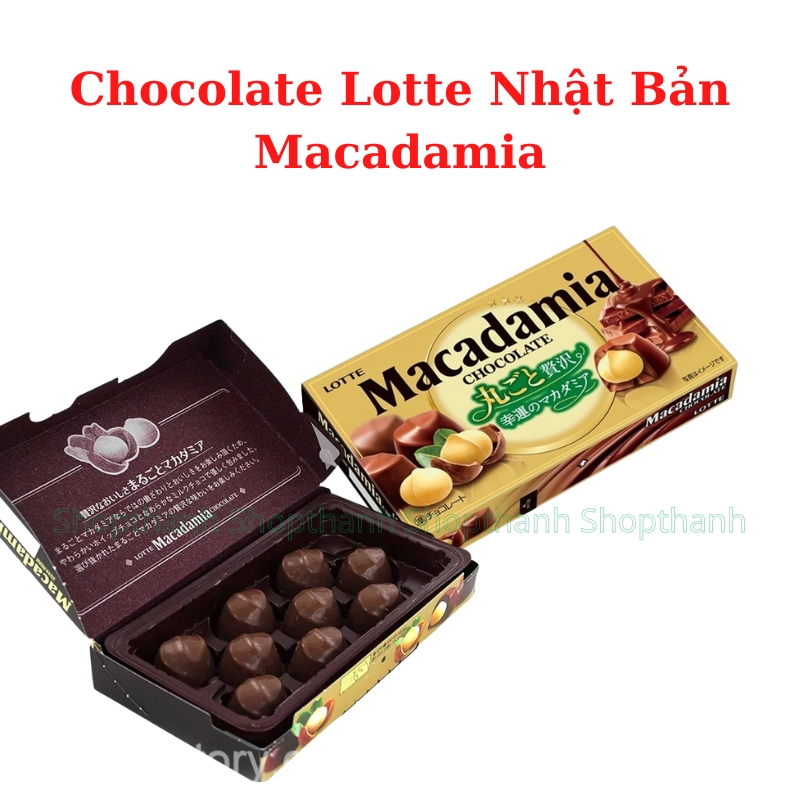 Chocolate Lotte Macadamia & Almond Nhật Bản – Hương Vị Cao Cấp