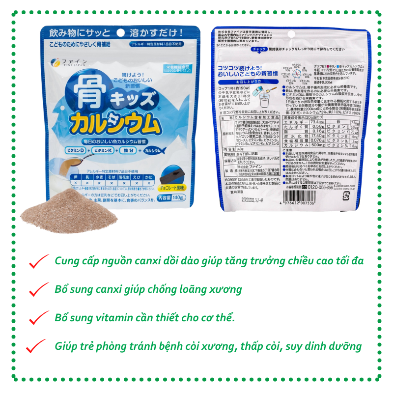Bột Canxi Cá Tuyết 140g - Nhật Bản