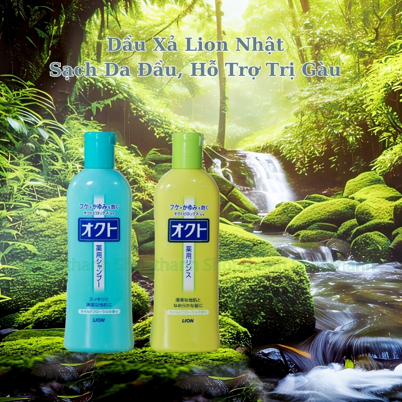 Dầu Gội Xả Lion Octo 320ml Nhật Bản - Giải Pháp Chăm Sóc Da Đầu Khỏe Mượt, Ngừa Gàu Ngứa Hiệu Quả