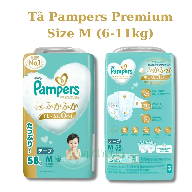Tã (Bỉm) Quần Pampers Premium dòng cao cấp Nội Địa Nhật