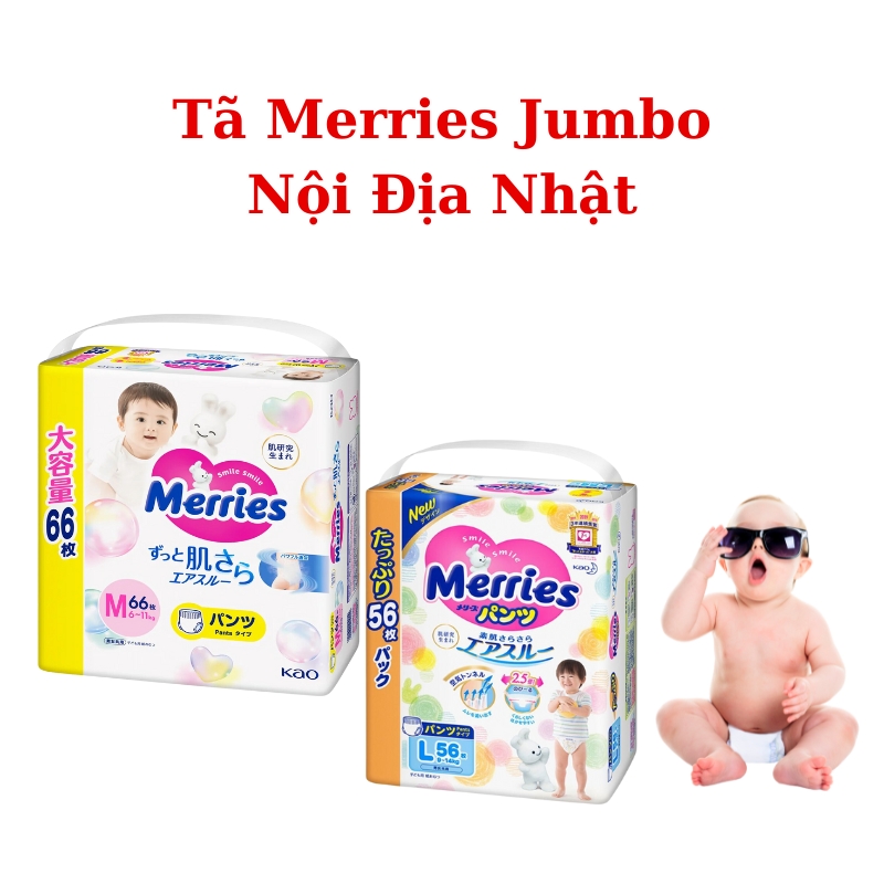 Tã Merries Jumbo Nội Địa Nhật