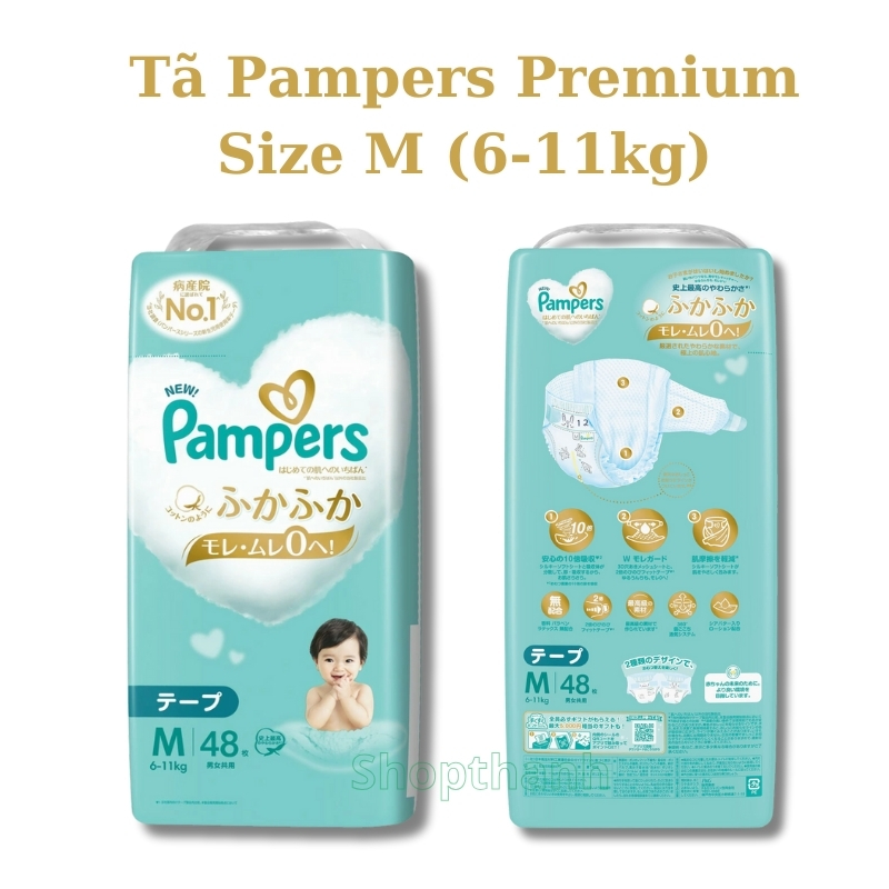 Tã (Bỉm) Quần Pampers Premium dòng cao cấp Nội Địa Nhật