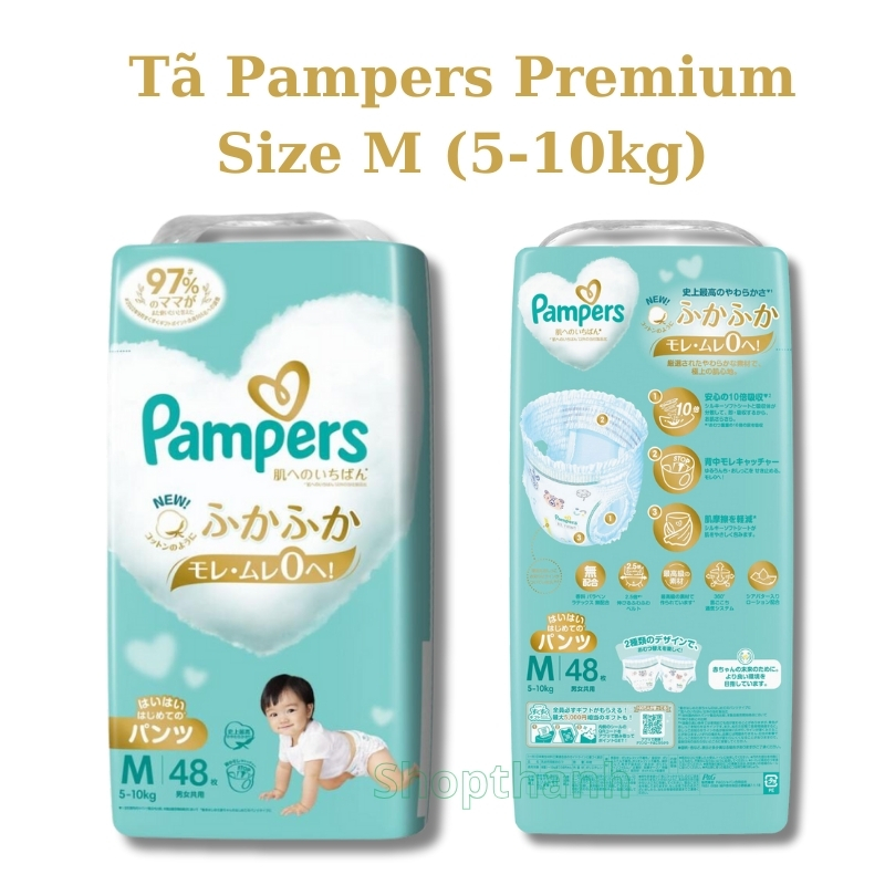 Tã (Bỉm) Quần Pampers Premium dòng cao cấp Nội Địa Nhật