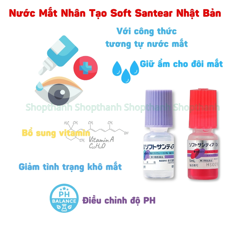 Nước Mắt Nhân Tạo Soft Santear Nhật Bản