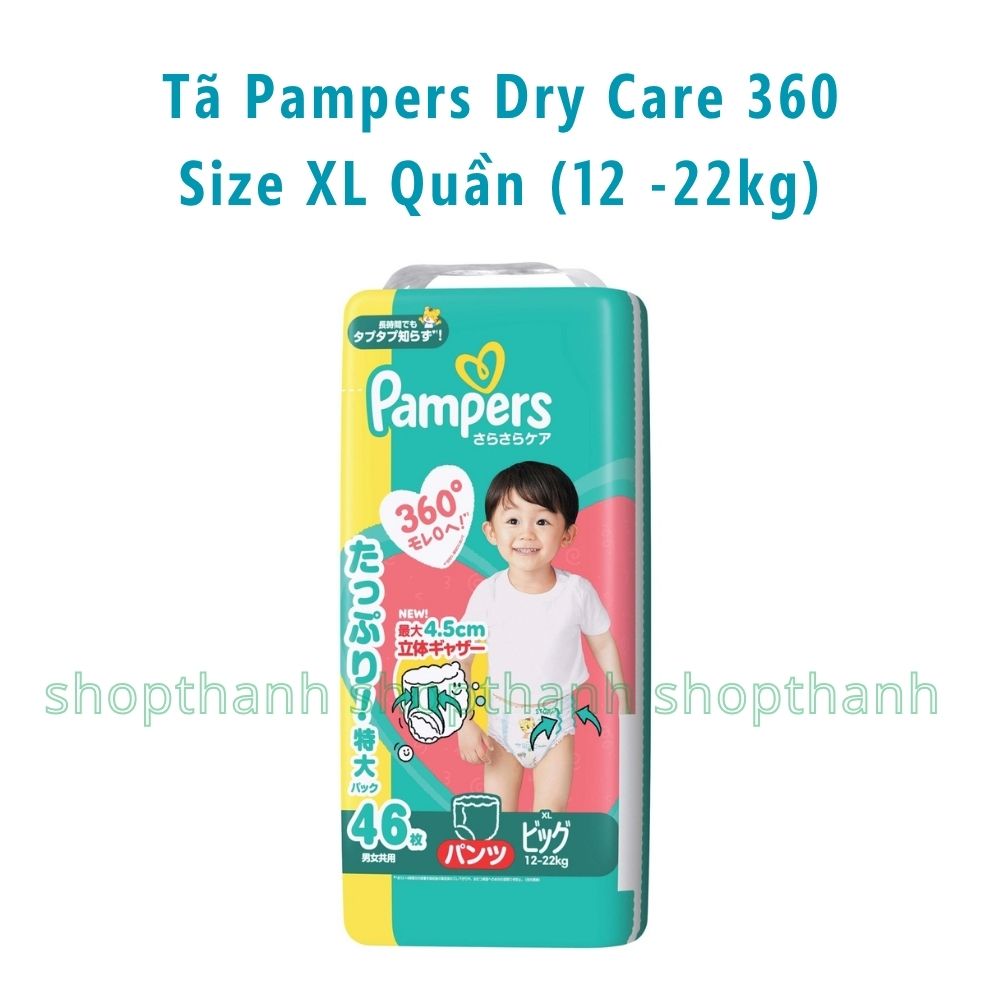 Tã Quần Pampers Dry Care 360 Nhật Bản – Chống Tràn 360 Độ, Thấm Hút Vượt Trội Cho Bé Da Nhạy Cảm
