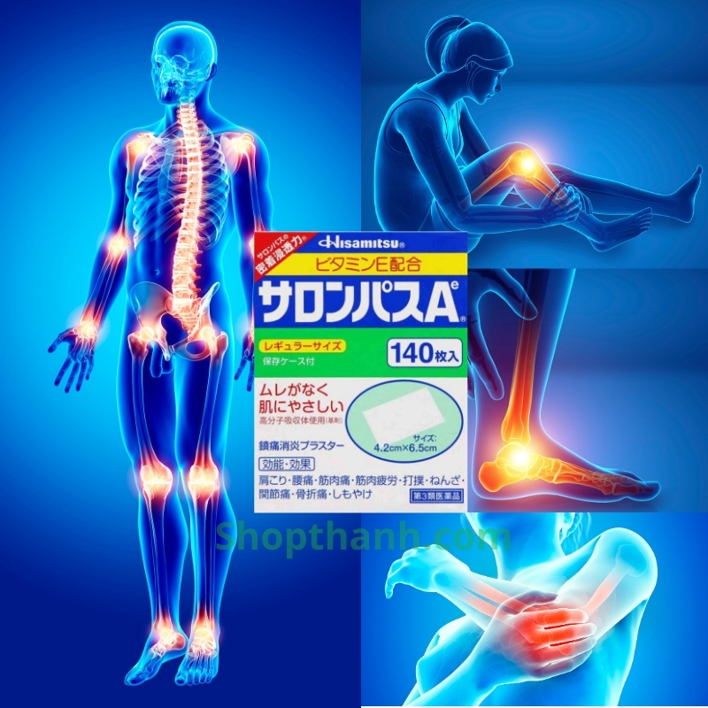 Miếng dán Salonpas Hisamitsu Nhật hộp 140 miếng