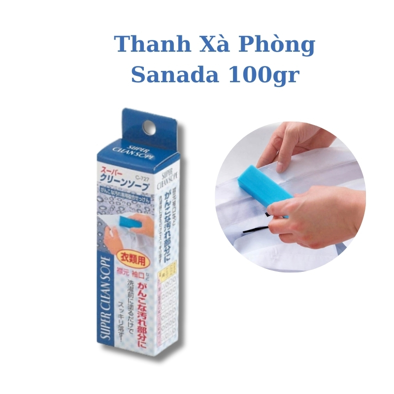 Thanh Xà Phòng Sanada 100g Nhật Bản - Đánh Bay Mọi Vết Bẩn