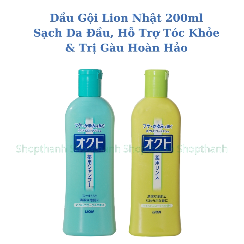 Dầu Gội Xả Lion Octo 320ml Nhật Bản - Giải Pháp Chăm Sóc Da Đầu Khỏe Mượt, Ngừa Gàu Ngứa Hiệu Quả