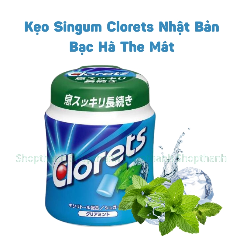 Singum Clorets Nhật Bản – Kẹo Cao Su Khử Mùi Hôi Miệng Hiệu Quả Với Hương Bạc Hà Thơm Mát Lâu