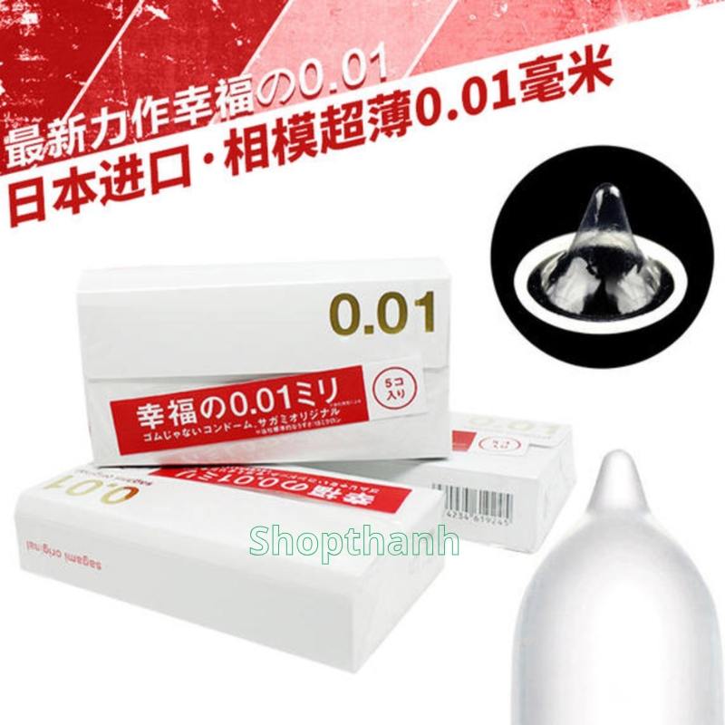 Bao cao su Sagami 0.01 Hộp 5 Cái