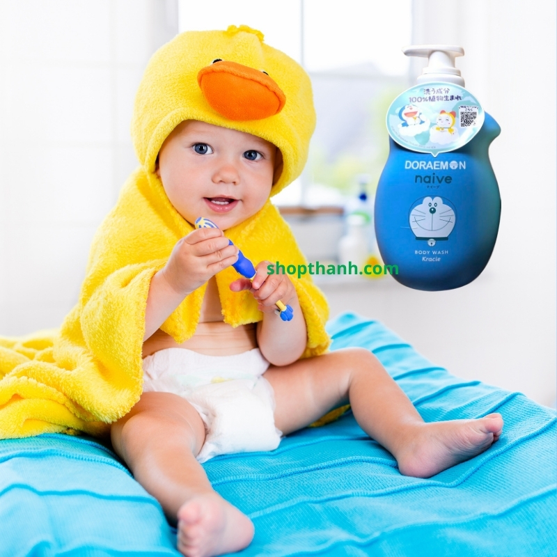 Sữa Tắm Toàn Thân Kracie Naive Doremon Pump Body 530ml