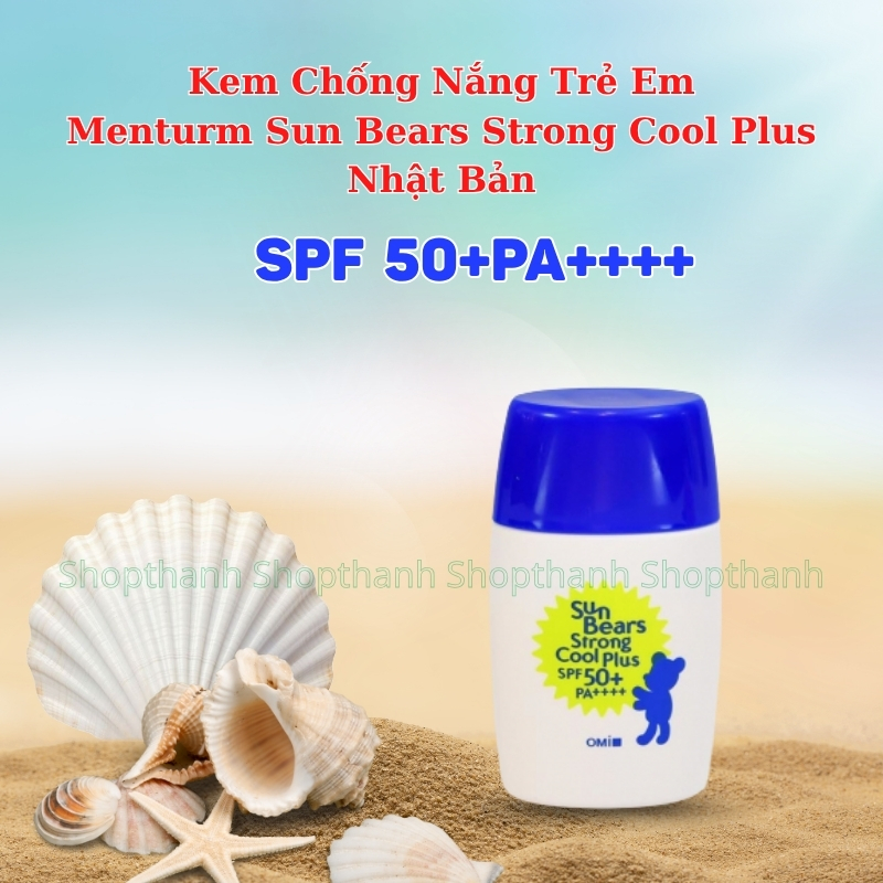 Chống Nắng Menturm Sun Bears Nhật Bản Cho Bé Da Nhạy Cảm – Gel Mỏng Nhẹ, Dưỡng Ẩm, Không Vệt Trắng, An Toàn 30gr