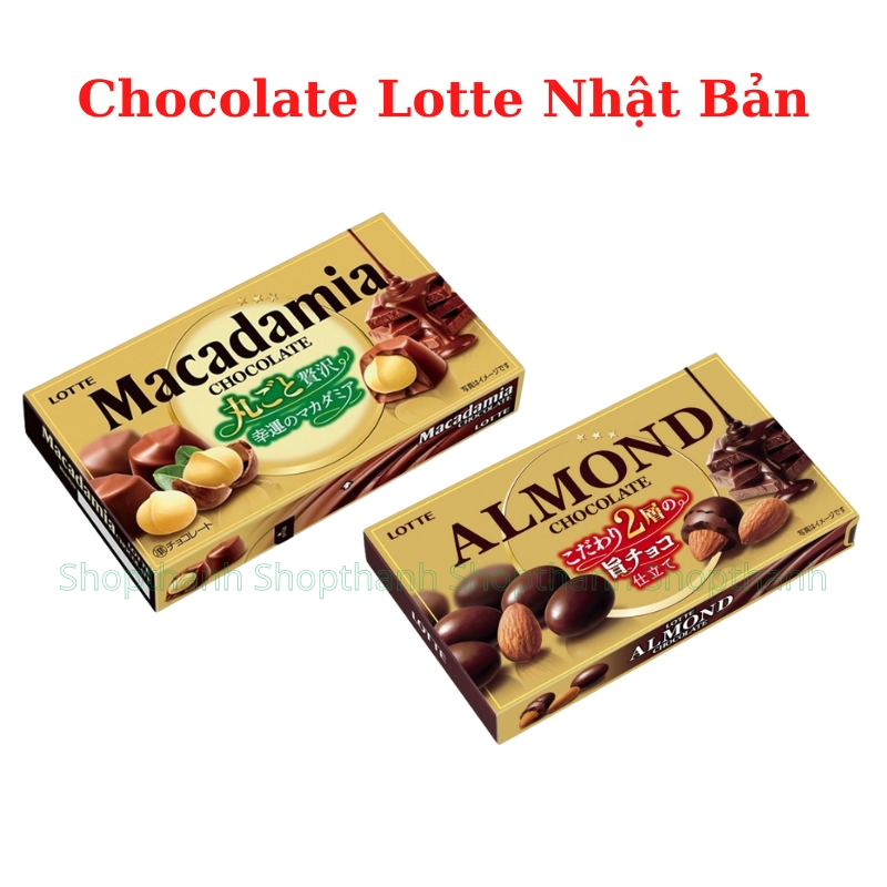 Chocolate Lotte Macadamia & Almond Nhật Bản – Hương Vị Cao Cấp