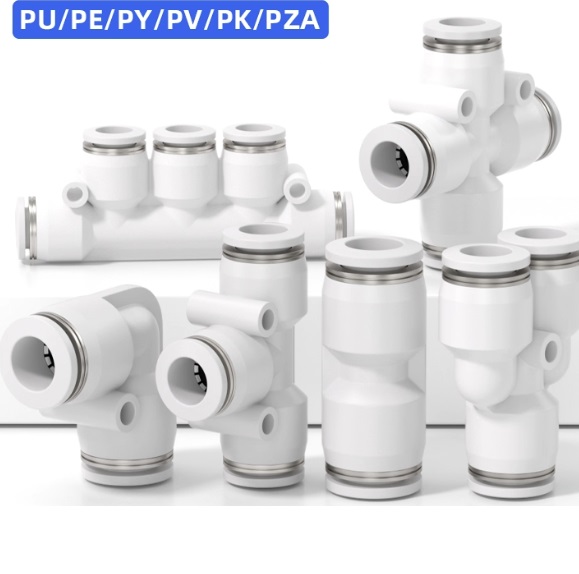 Đầu nối nhanh nhựa trắng