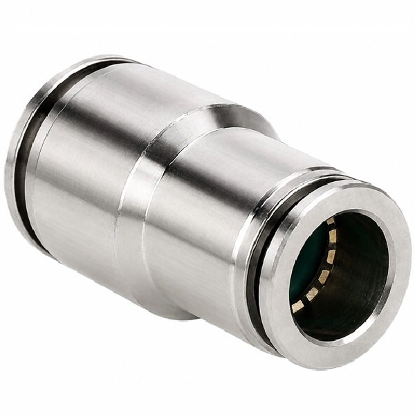 Đầu nối nhanh khí nén Inox 304 giảm thẳng 2 đầu ghim ống
