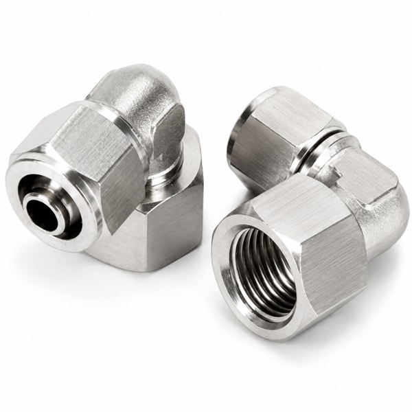 Co nối thép không rỉ Inox 304 có 1 đầu siết ống và 1 đầu ren trong