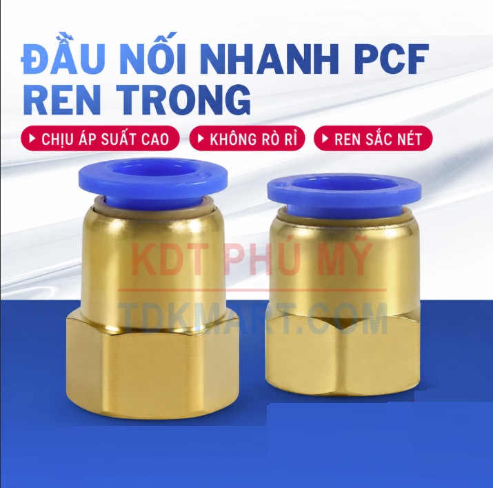 đầu nối nhanh khí nén thẳng ren trong