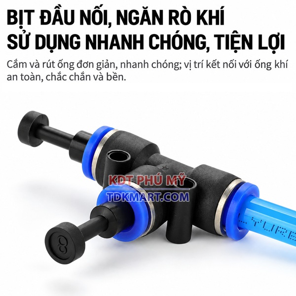 Đầu bịt khí nén ngăn rò khí