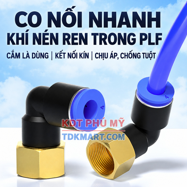 Co nối nhanh khí nén ren trong PLF 