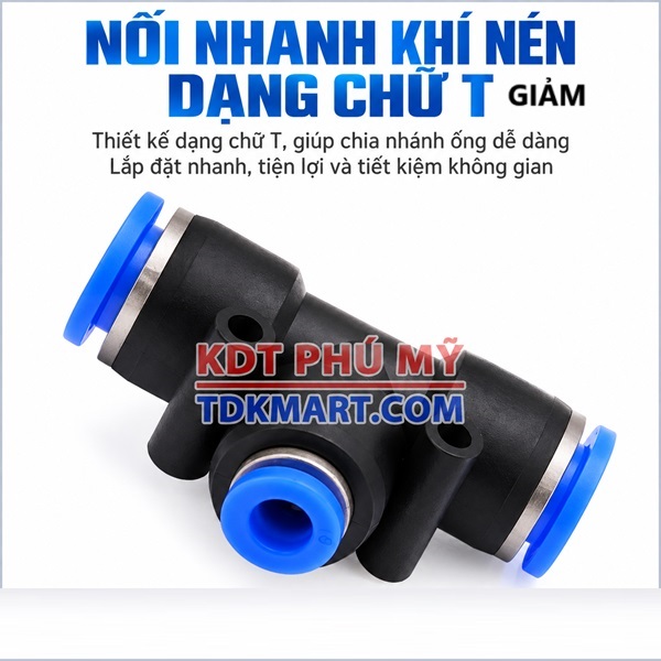 Đầu nối khí nén chữ T- Giảm