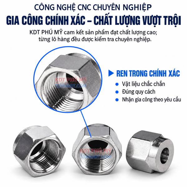 Ốc siết hạt bắp Inox 304 GIA CÔNG CHÍNH XÁC
