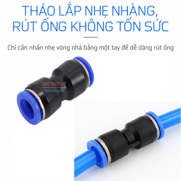 Đầu nối nhanh khí nén thẳng 