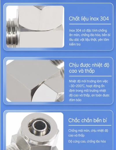 co nối nhanh khí nén inox