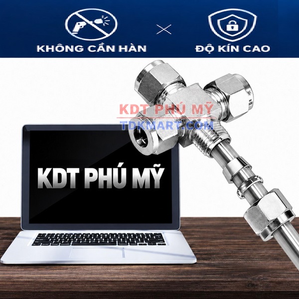 Đầu nối inox 304 chia 4 ngã 4 đầu siết hạt bắp ĐỘ KÍN CAO