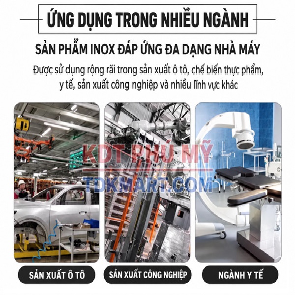 Đầu nối chữ T Inox 304 2 đầu siết ống và 1 đầu ren ngoài ỨNG DỤNG