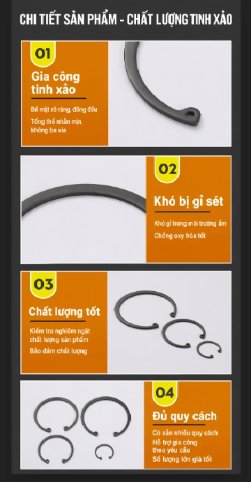 chi tiết phe chặn trục