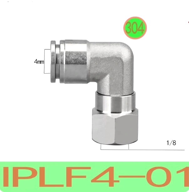 Co nối nhanh Inox ống 4 - Ren ngoài M5