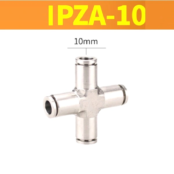 Ngã tư nối nhanh Inox ống 10 mm  Model: IPZA10-10 Vật liệu: Inox 304