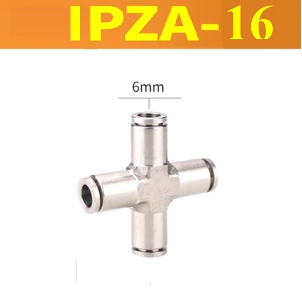 Ngã tư nối nhanh Inox ống 16mm  Model: IPZA16-16  Vật liệu: Inox 304