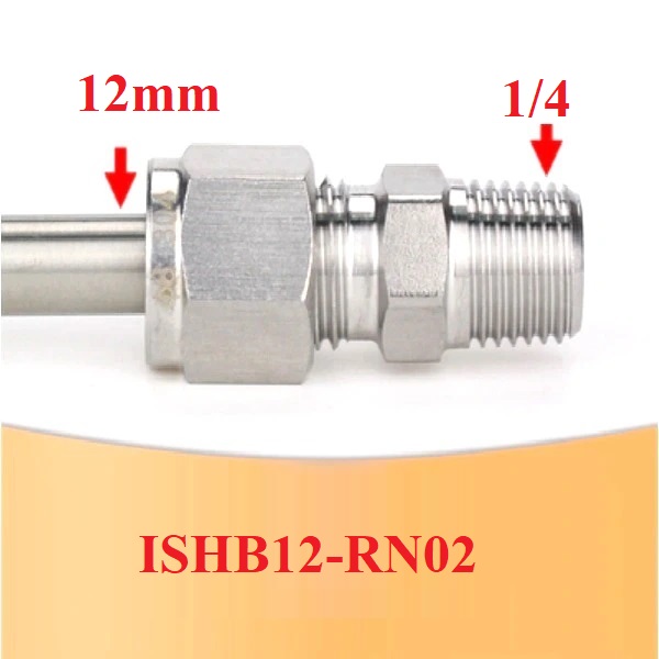 nối inox 304 ren ngoài 1/4