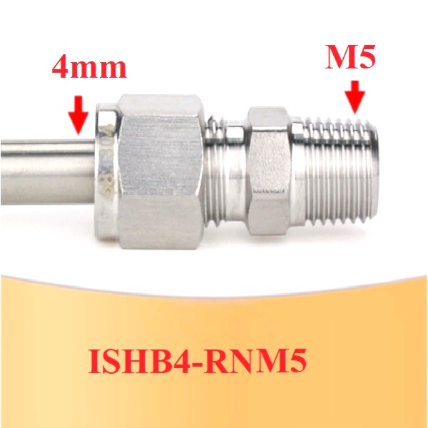 NỐI NHANH INOX 304 REN NGOÀI M5 ỐNG 4