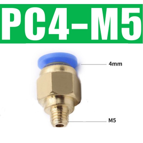 đầu nối khí nén M5, đầu nối ống 4, fitting khí nén mini, đầu nối khí nén nhỏ, đầu nối nhanh M5