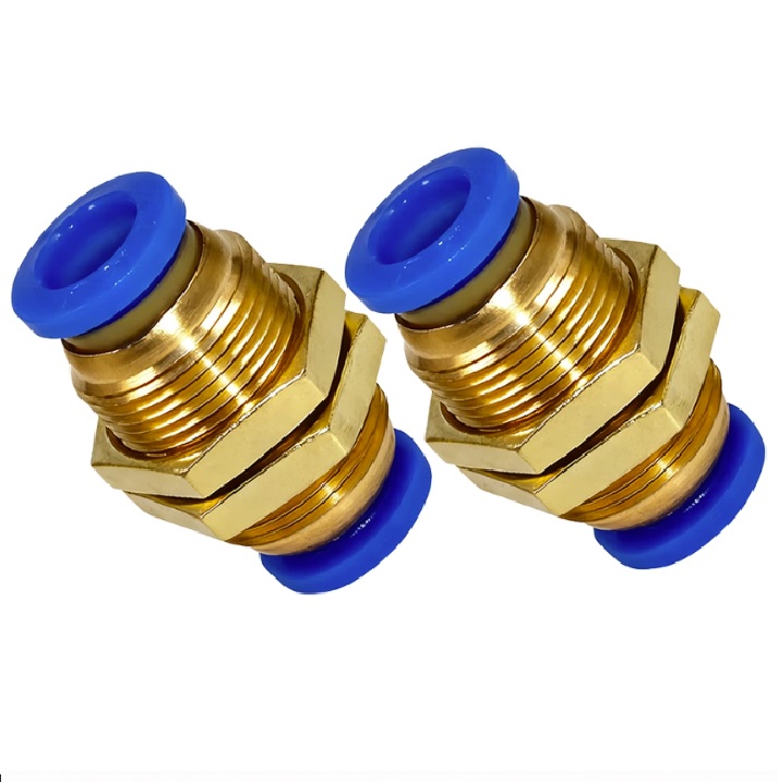 Nối Nhanh Khí Nén 2 Đầu Ống Siết Thành PM