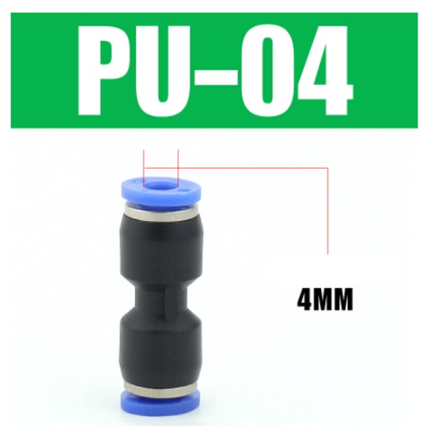 Đầu nối khí nén thẳng phi 4mm