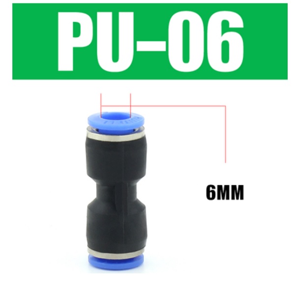 đầu nối nhanh khí nén thẳng pu-06