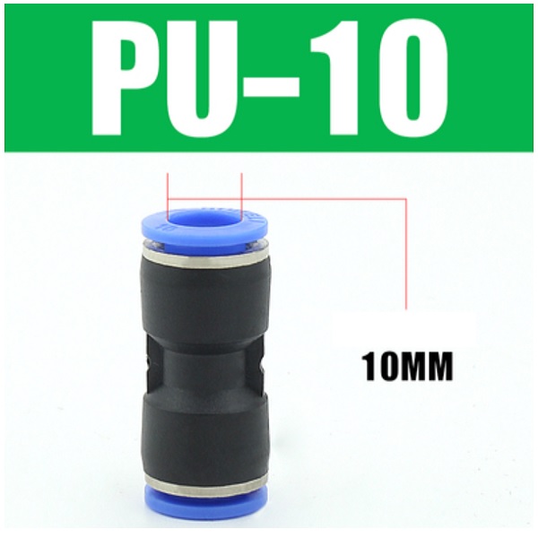 đầu nối nhanh khí nén thẳng pu-10