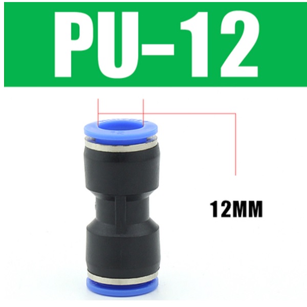 đầu nối nhanh khí nén thẳng phi 12
