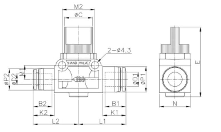 Van khóa khí nén, van ngắt khí nén