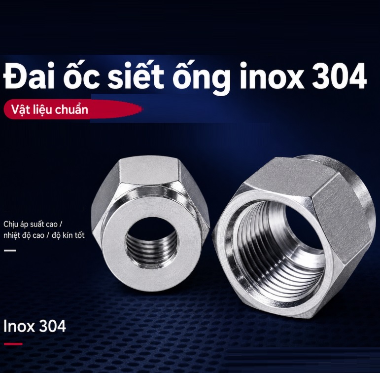Ốc inox siết hạt bắp 304