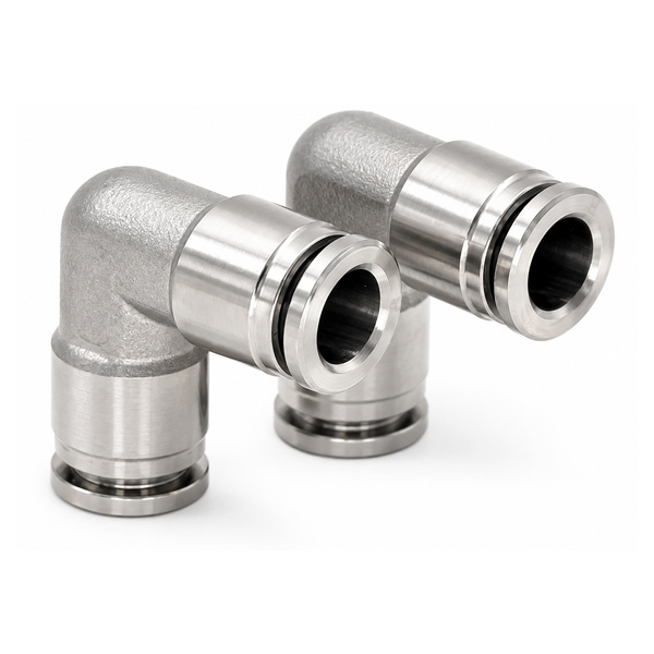 Co nối nhanh Inox 316 2 đầu ghim ống 8 mm
