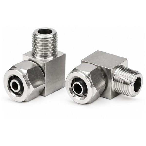 Co nối khí nén Inox 316 1 siết ống 6 mm 1 đầu ren ngoài 1/2